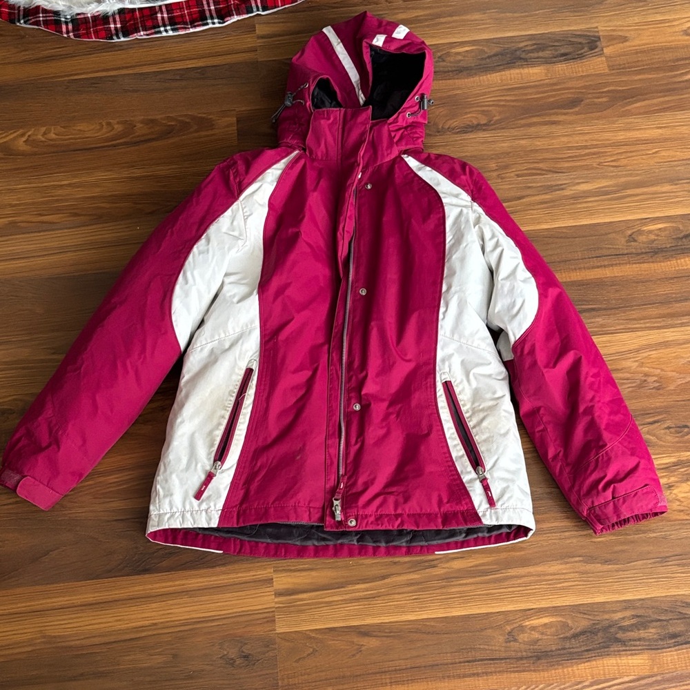 Women’s Pink and White Winter Coat